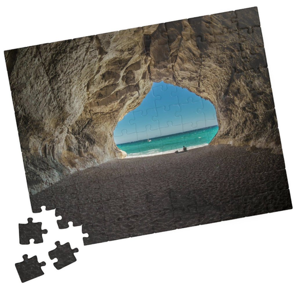 Unleash your inner adventurer with our Cave At The Beach puzzle! This quirky puzzle features 110 to 1014 pieces that will challenge and entertain you for hours. Escape to the beach and get lost in the beautiful and mysterious cave depicted in this puzzle.