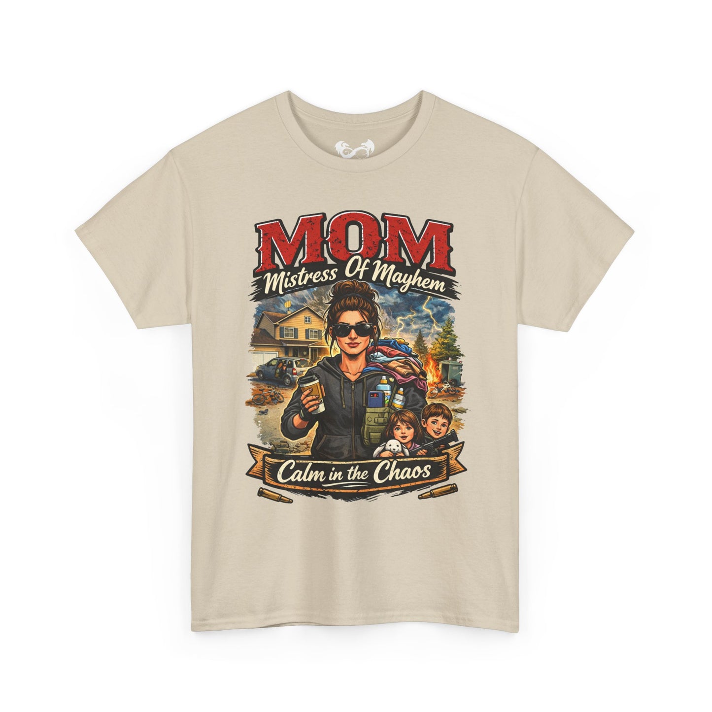 M.O.M. Mistress of Mayhem at Home Comfortable Cotton T-Shirt
