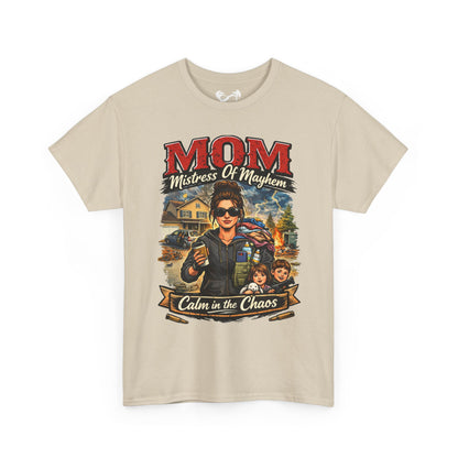 M.O.M. Mistress of Mayhem at Home Comfortable Cotton T-Shirt
