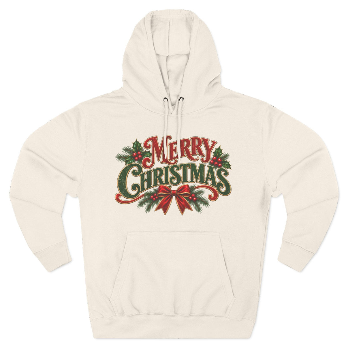 Classic Merry Christmas Thick Comfortable Pullover Hoodie