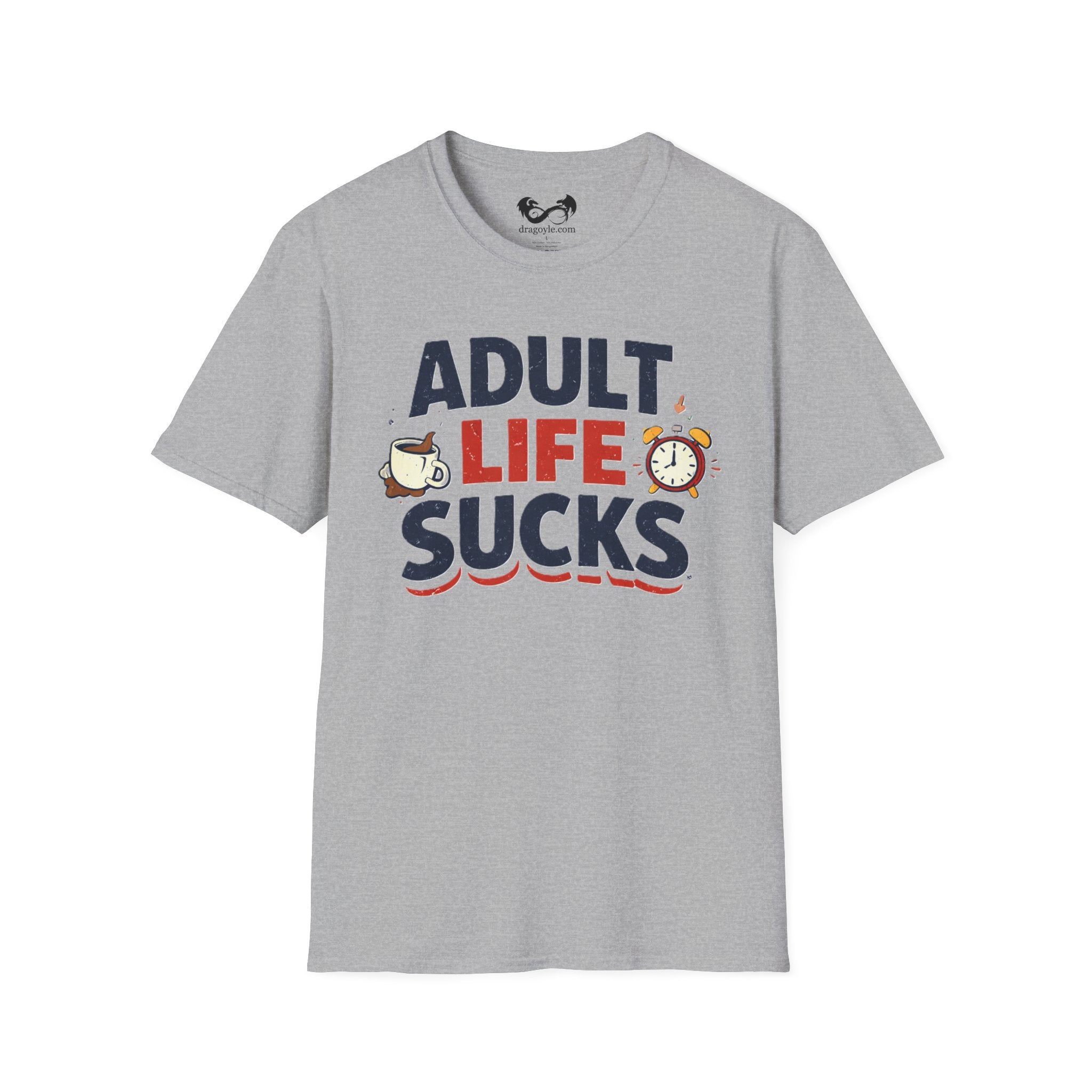 Adult Life Sucks Lightweight Comfortable 100% Spun Cotton Tee