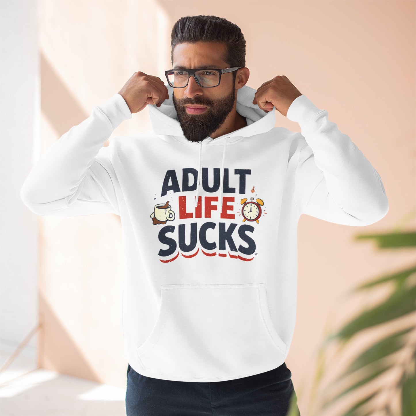 Funny "Adult Life Sucks" Pullover Hoodie