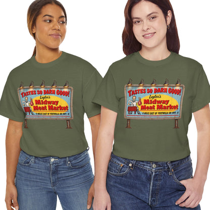 Jeepers Creepers Inspired Vintage Midway Meat Market Billboard  Cotton T-Shirt