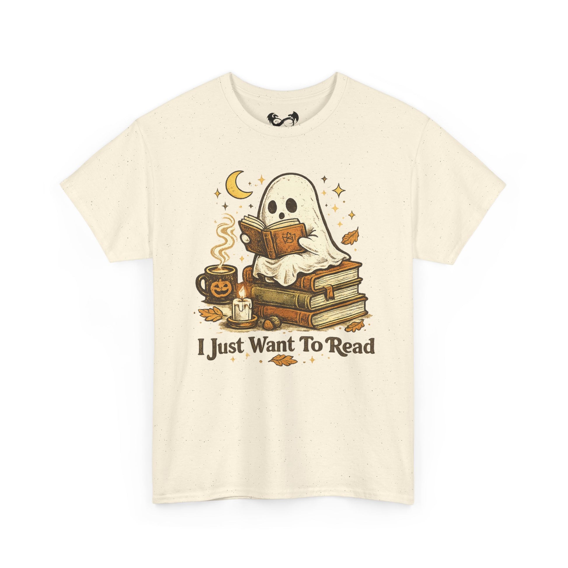 I Just Want To Read Ghost Halloween Comfortable Cotton T-Shirt