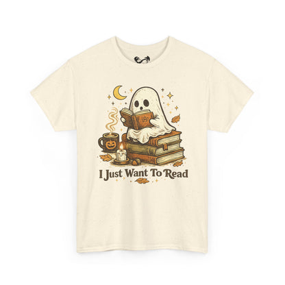 I Just Want To Read Ghost Halloween Comfortable Cotton T-Shirt