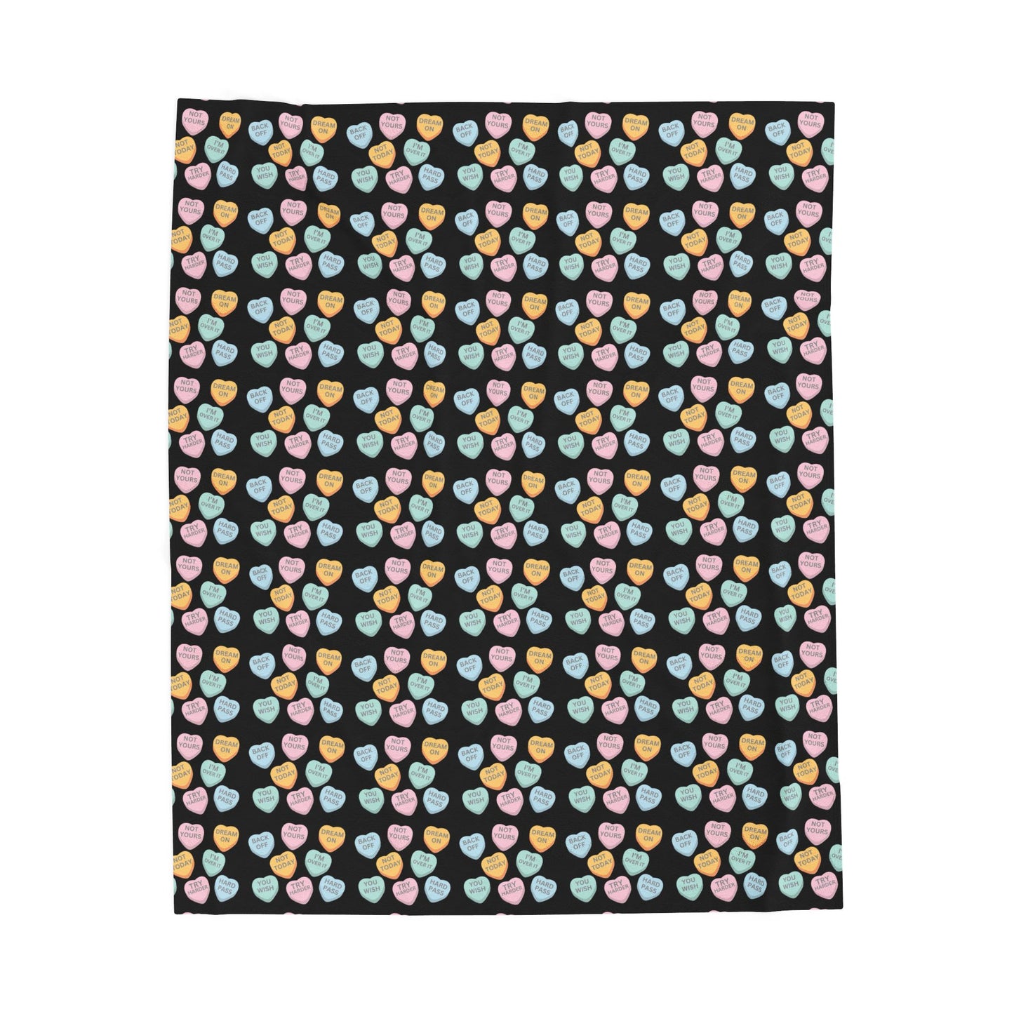 Wrap yourself in comfort with this uniquely charming plush velveteen blanket featuring a bold black heart design with a dark humor twist. Perfect for those who appreciate witty, unconventional style, this soft and cozy blanket brings personality to any space.