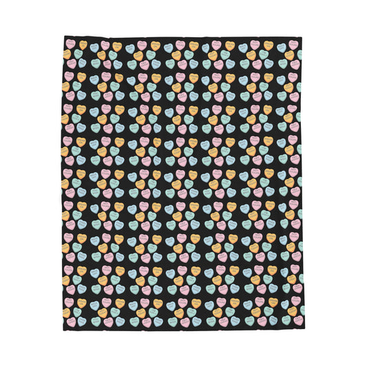 Wrap yourself in comfort with this uniquely charming plush velveteen blanket featuring a bold black heart design with a dark humor twist. Perfect for those who appreciate witty, unconventional style, this soft and cozy blanket brings personality to any space.