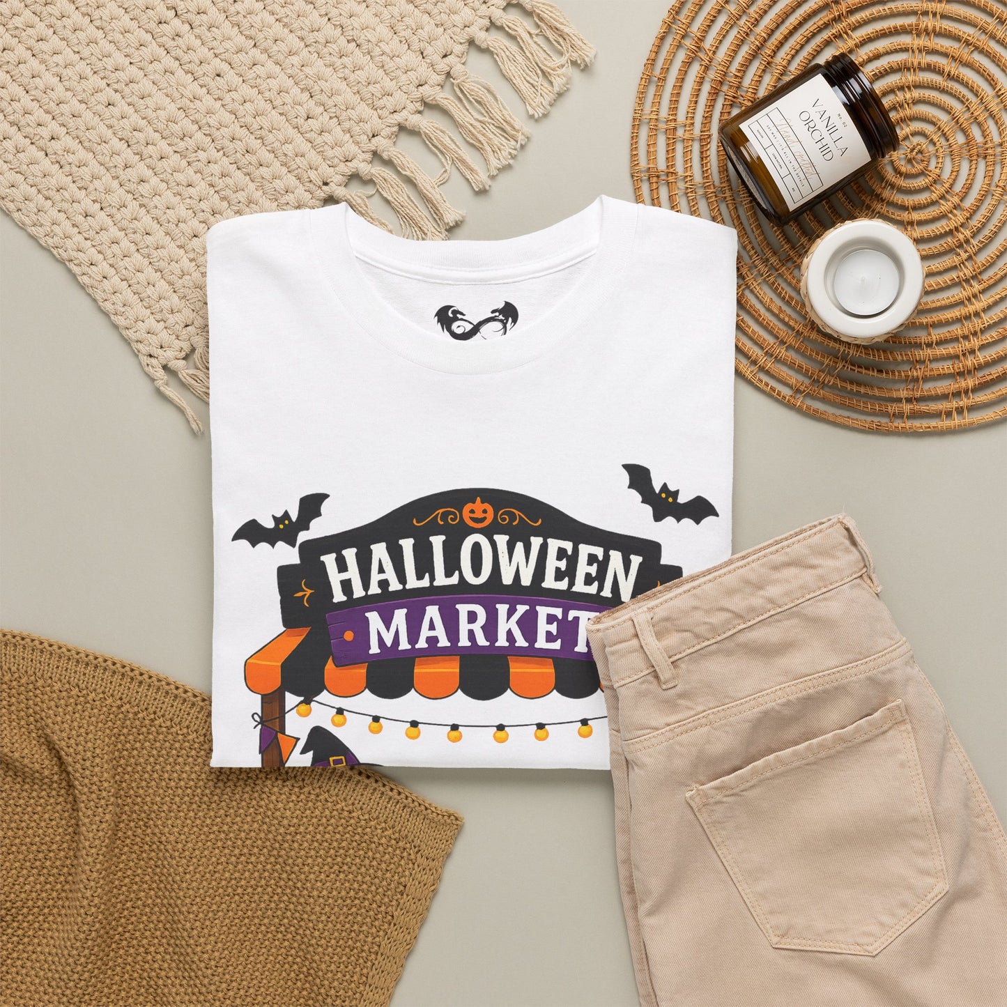 Halloween Market Comfortable Cotton T-Shirt