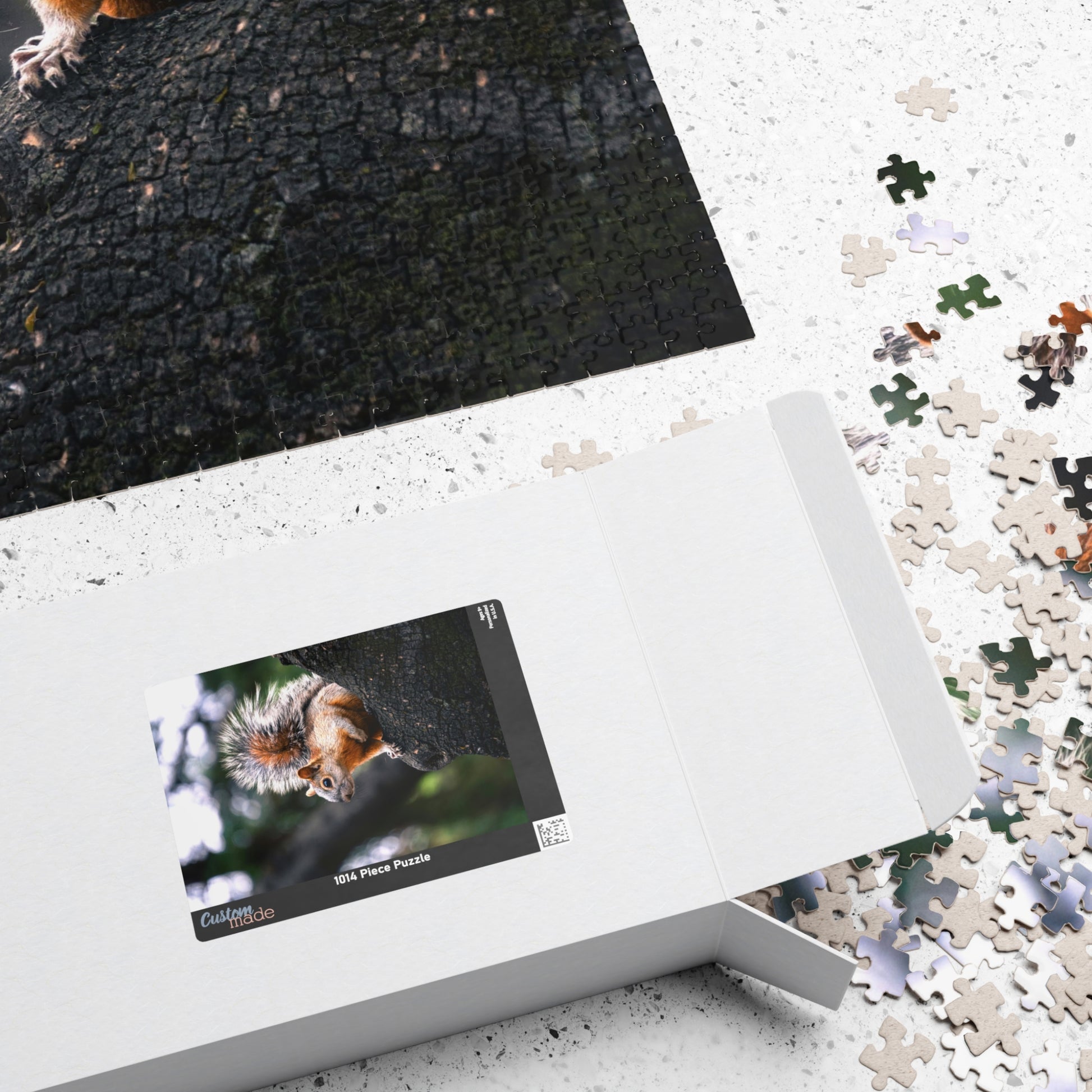 Get lost in nature with this playful Squirrel in The Park puzzle. With 110-1014 pieces, it's the perfect challenge for a lazy afternoon. Piece together this cute critter and enhance your puzzle skills.