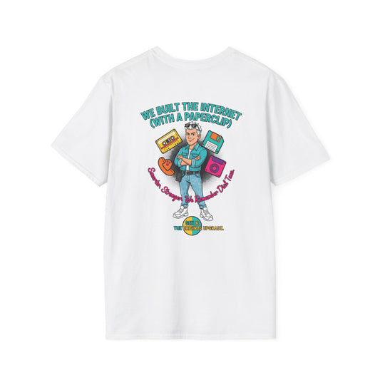 Retro Tech  "We Built the Internet With a Paperclip" Lightweight Comfortable Tee