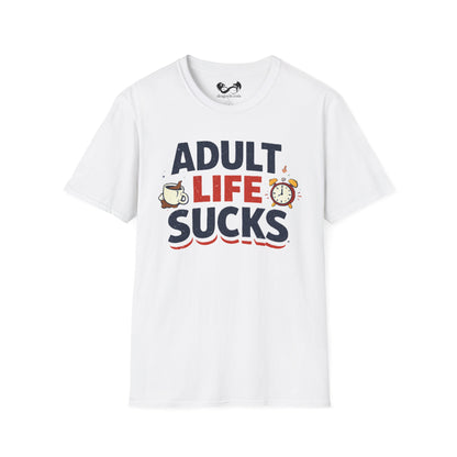 Adult Life Sucks Lightweight Comfortable 100% Spun Cotton Tee