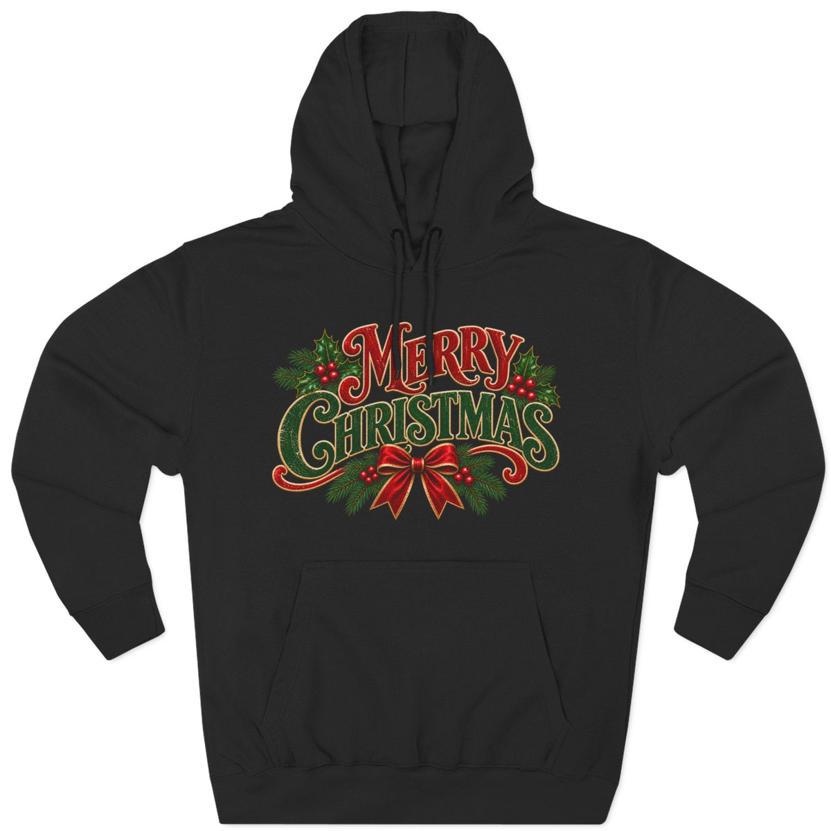 Classic Merry Christmas Thick Comfortable Pullover Hoodie
