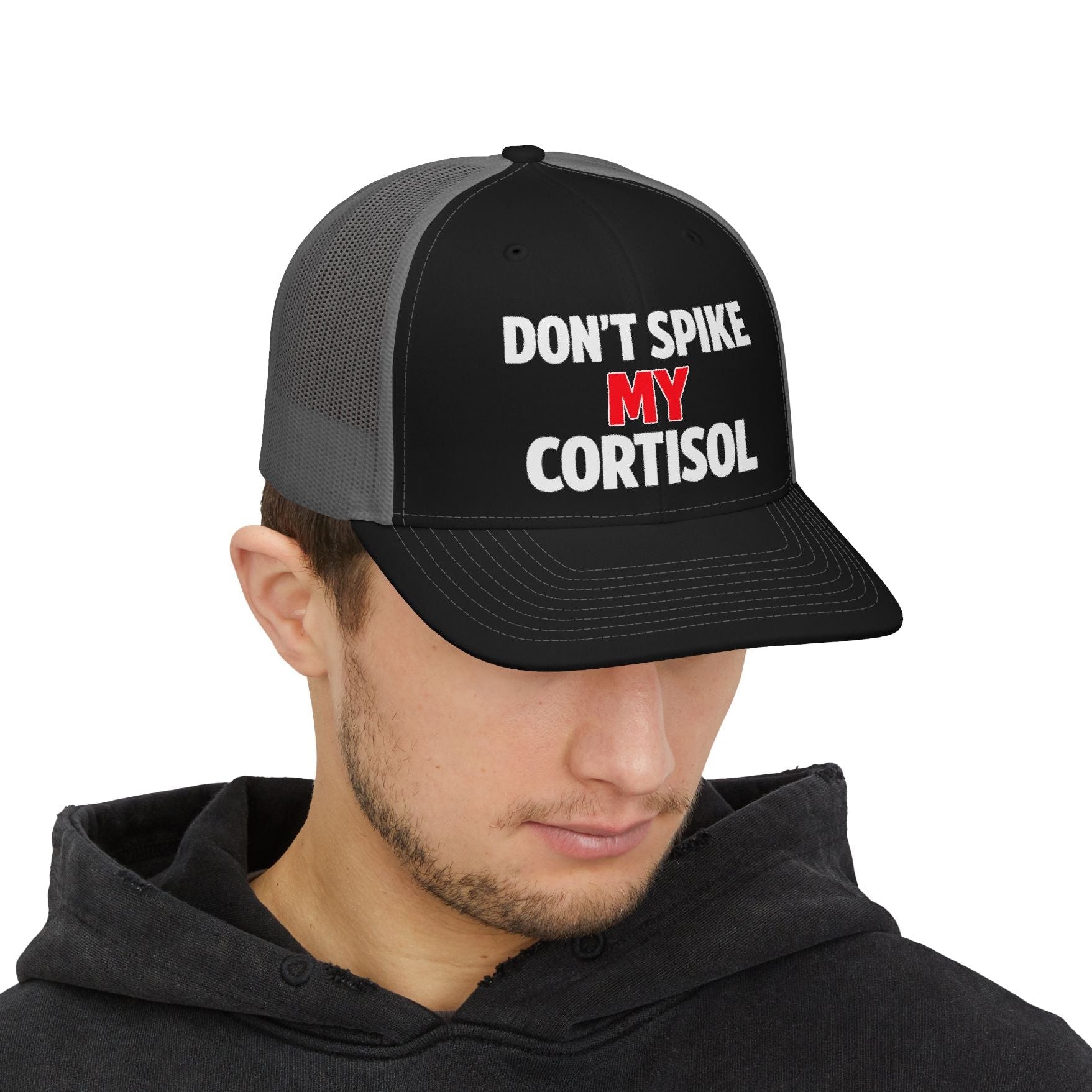 Adjustable "Don’t Spike My Cortisol" Snapback Pre-curved Cap