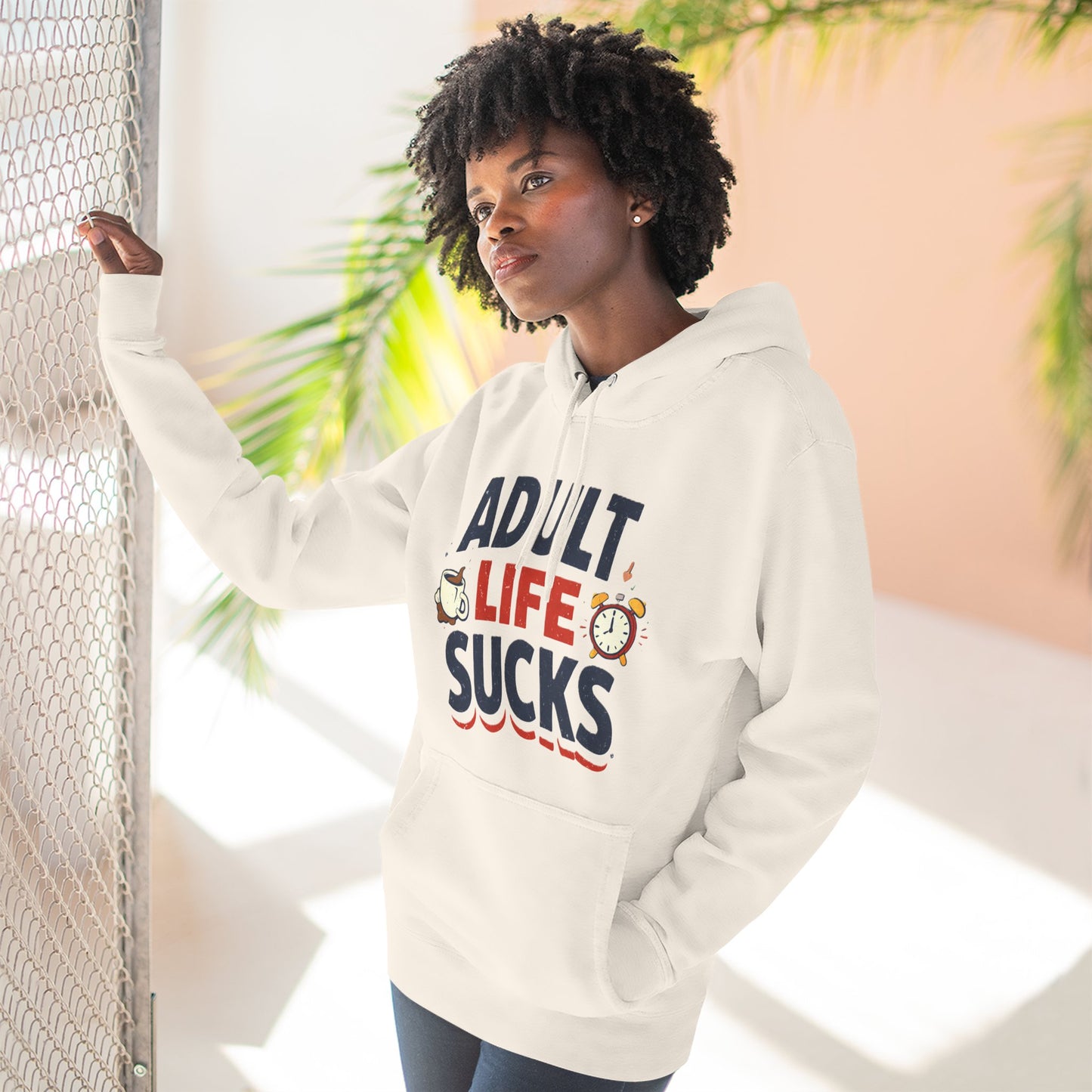 Funny "Adult Life Sucks" Pullover Hoodie