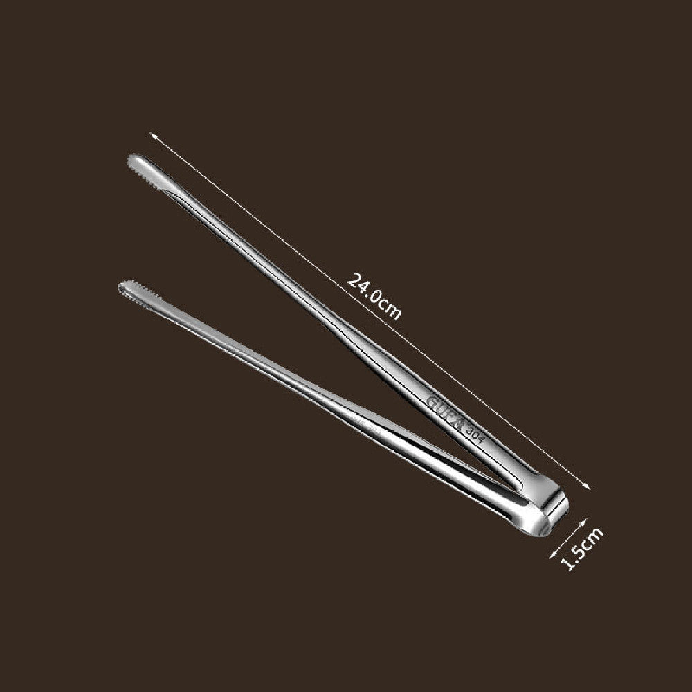 These Stainless Steel Lengthened BBQ Clamps offer extended reach and durable construction, making grilling safer and more convenient. Crafted from high-quality stainless steel, they resist rust and provide a firm grip on your food, allowing precise handling over the heat.