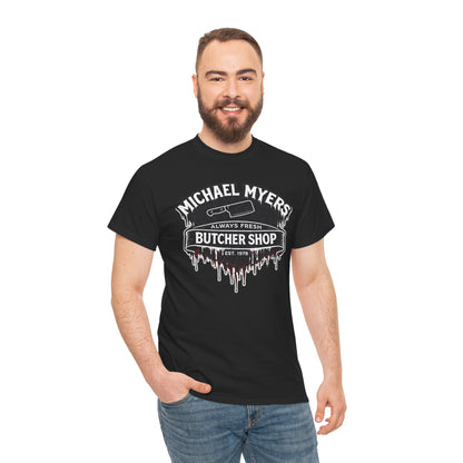 Michael Meyers Butcher Shop Cotton Halloween T-Shirt