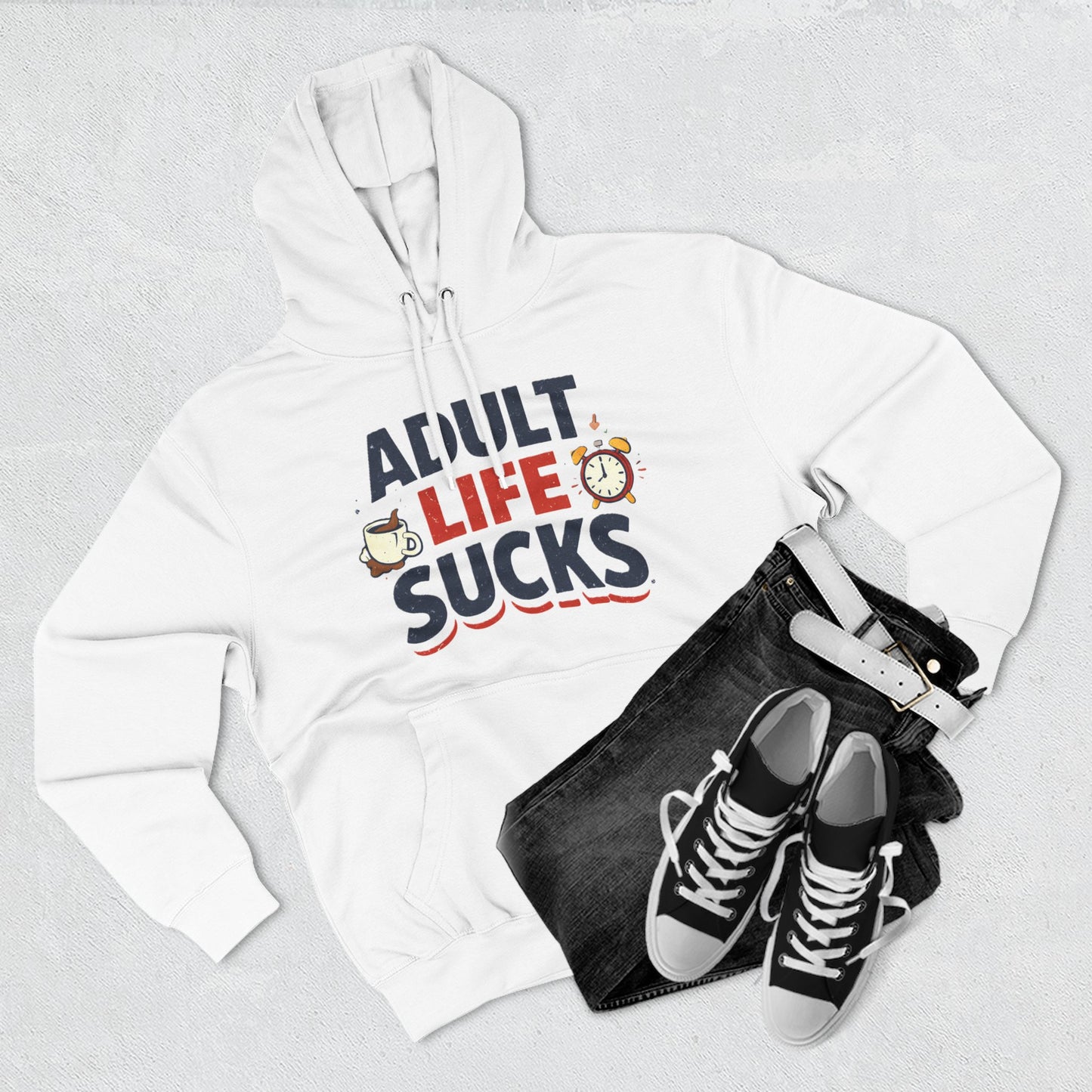 Funny "Adult Life Sucks" Pullover Hoodie