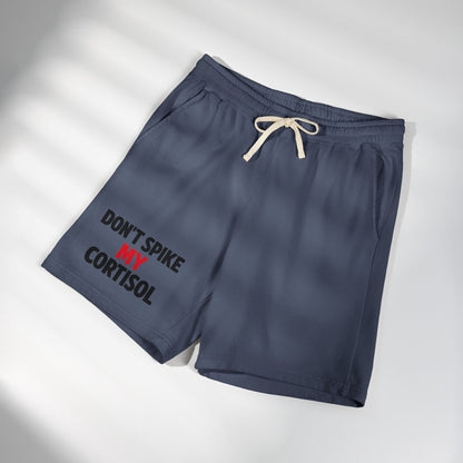 Lightweight "Don’t Spike My Cortisol" Fleece Lounge Shorts