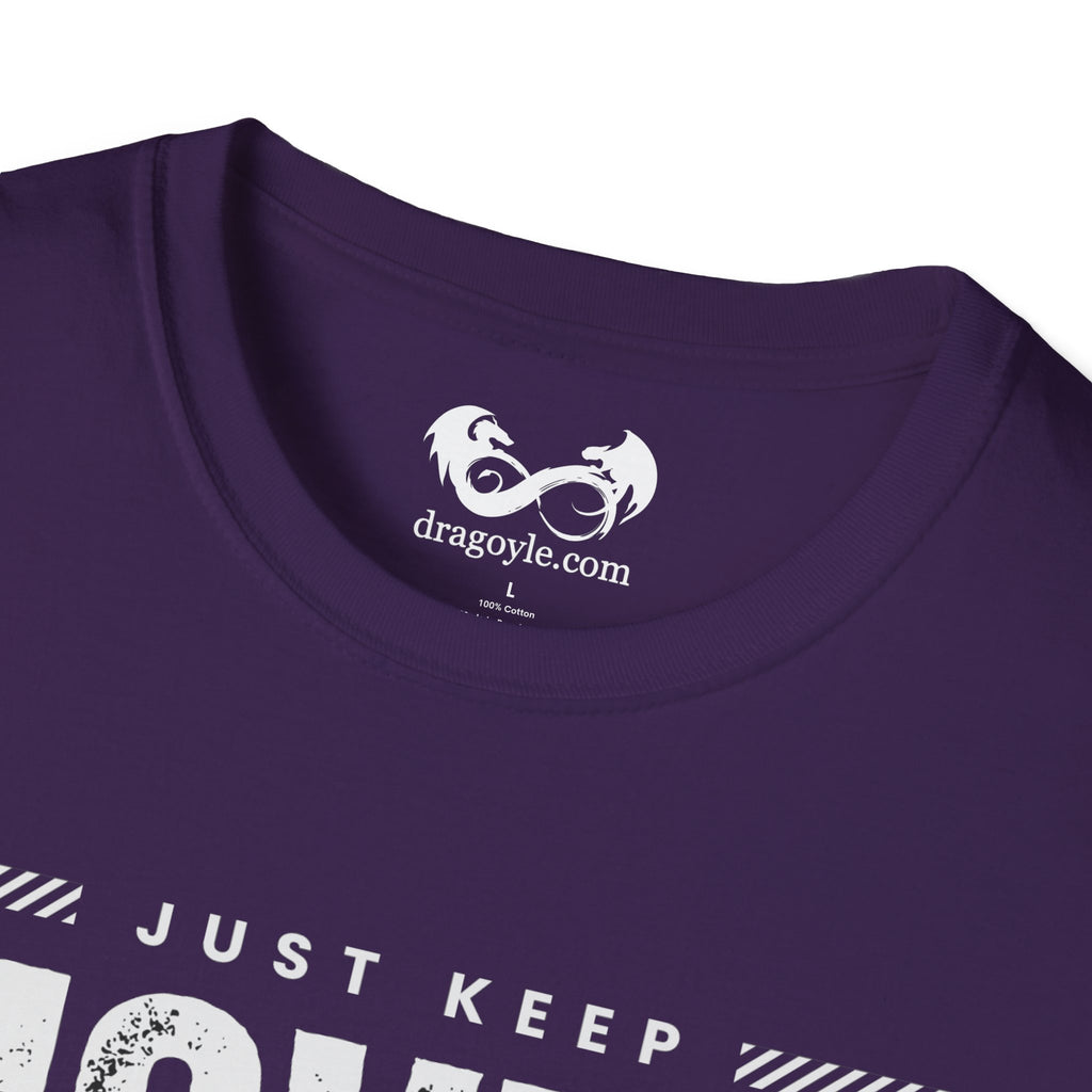 This unisex t-shirt is a canvas for self-expression, crafted for those who embrace resilience. With the phrase "Just Keep Moving Forward - Cancer Survivor" emblazoned across the chest, it celebrates strength and spirit.
