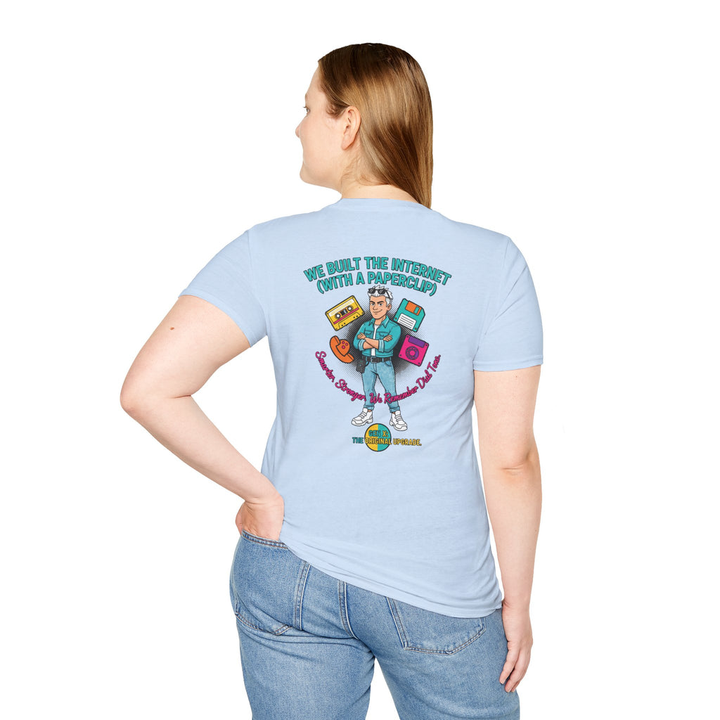 Retro Tech  "We Built the Internet With a Paperclip" Lightweight Comfortable Tee