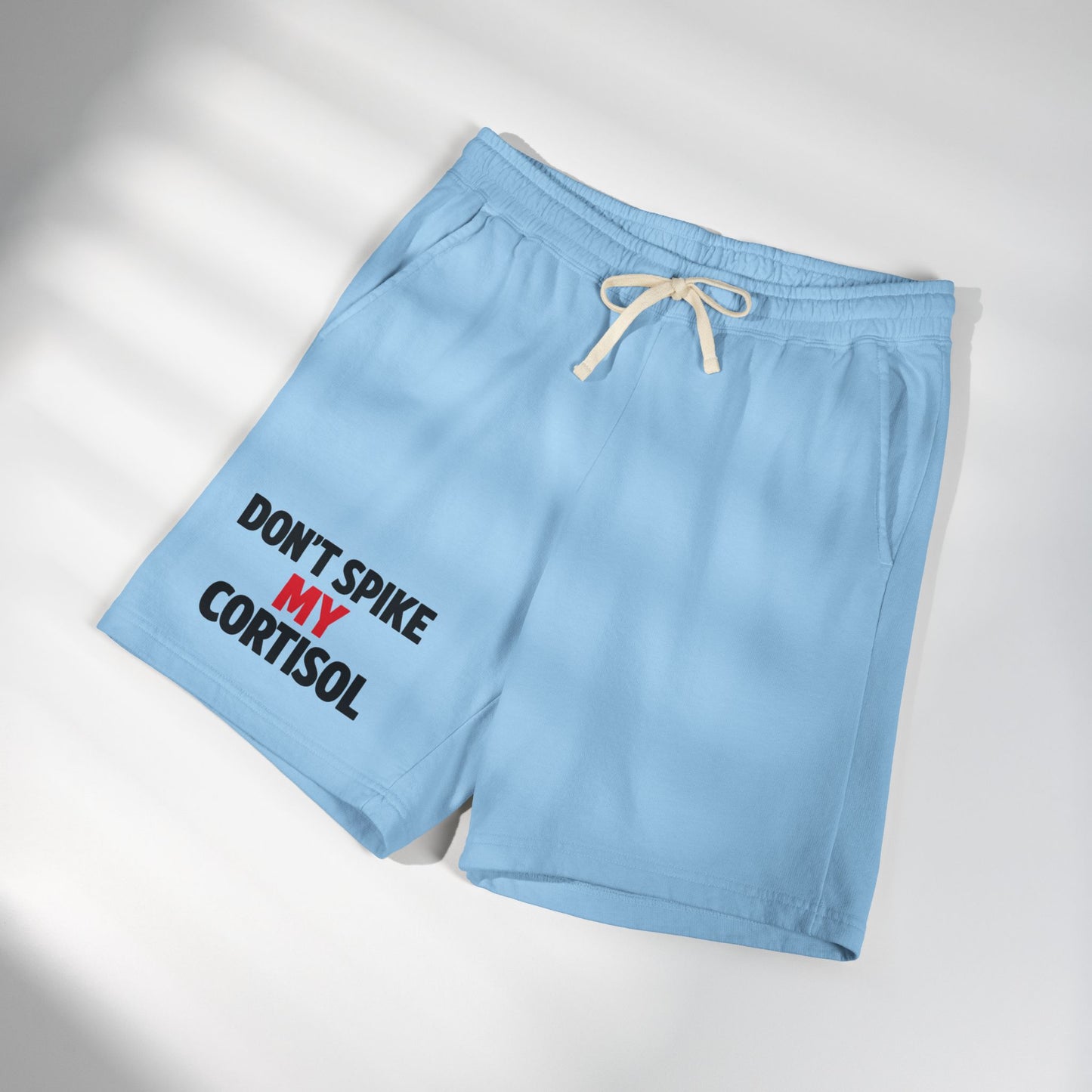 Lightweight "Don’t Spike My Cortisol" Fleece Lounge Shorts