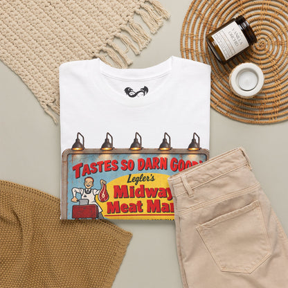 Jeepers Creepers Inspired Vintage Midway Meat Market Billboard  Cotton T-Shirt
