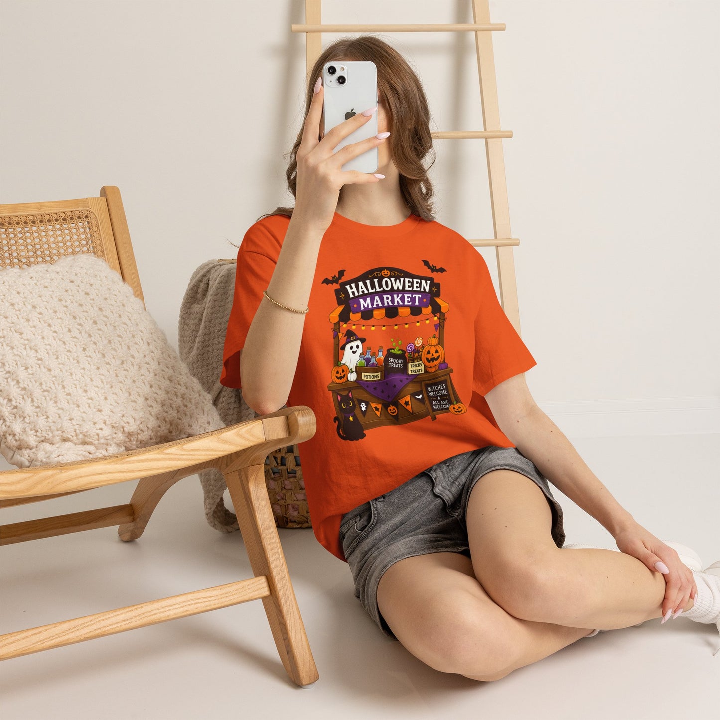Halloween Market Comfortable Cotton T-Shirt
