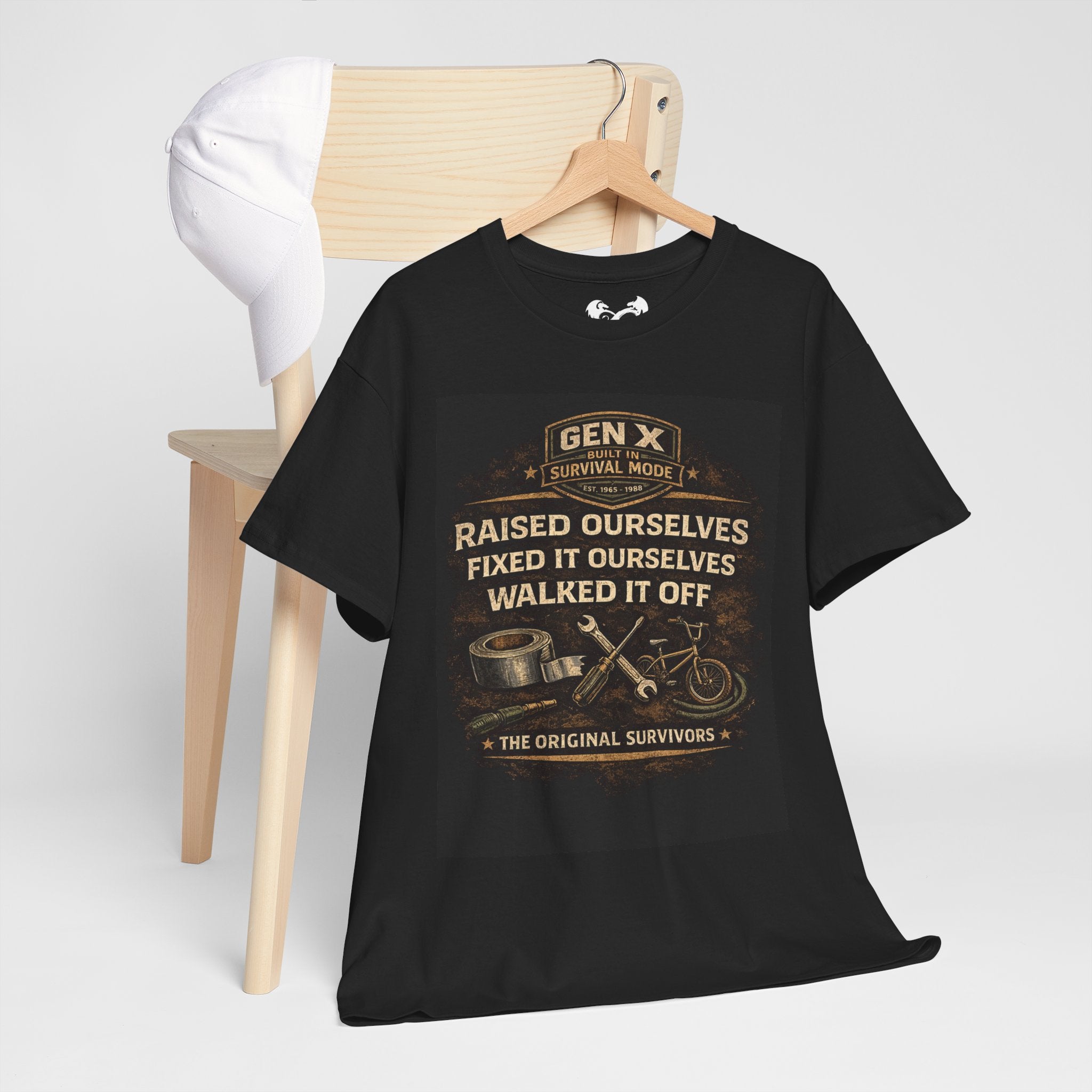 Gen X Survivor Raised Ourselves Walked It Off Comfortable Cotton T-Shirt