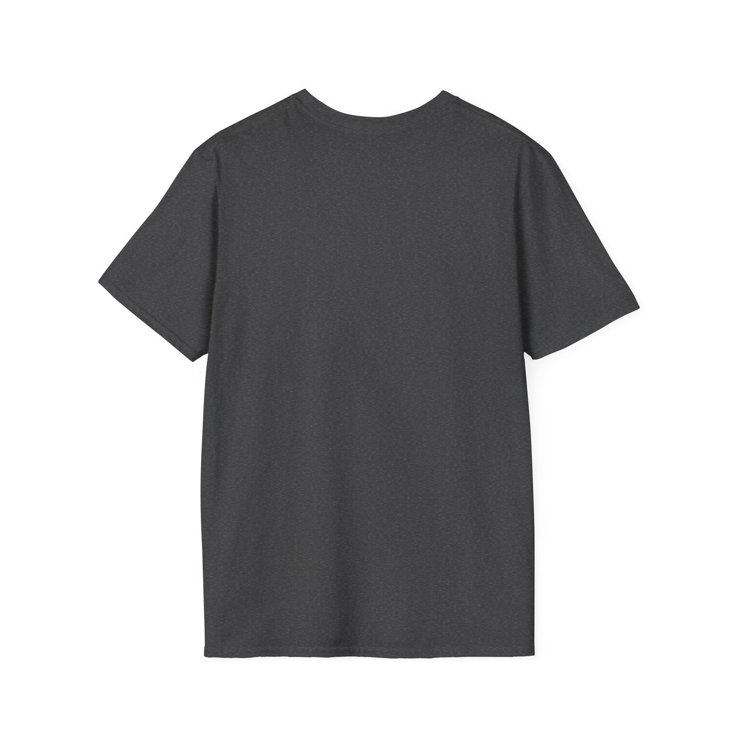 Black t-shirt on a white background