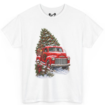 Vintage Style Christmas Classic Red Ford Cotton T-Shirt