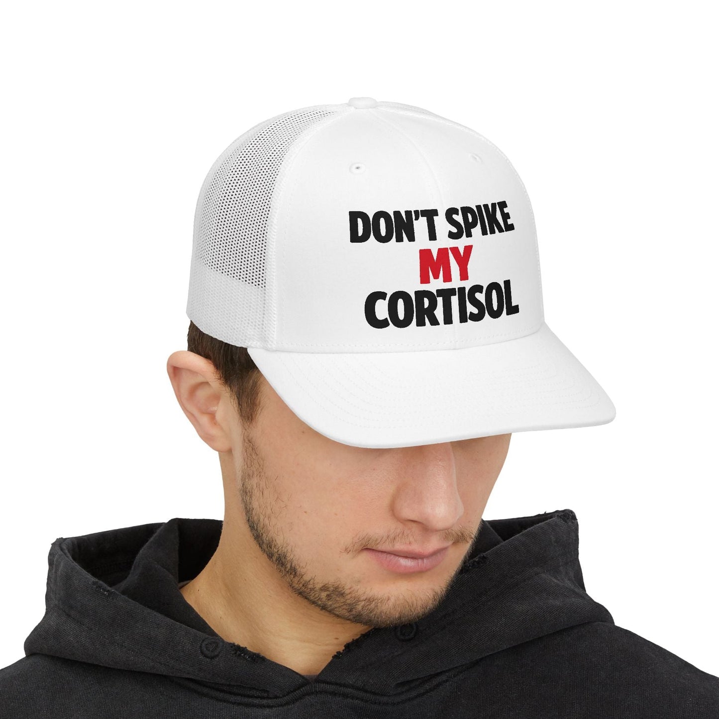 Adjustable "Don’t Spike My Cortisol" Snapback Pre-curved Cap