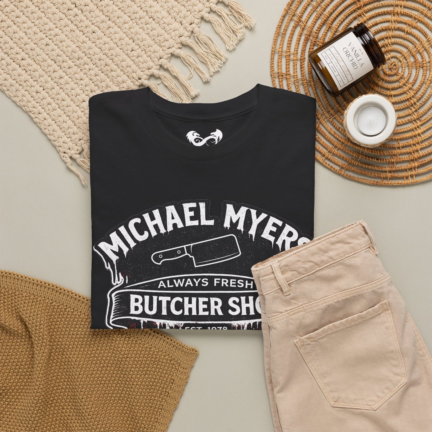 Michael Meyers Butcher Shop Cotton Halloween T-Shirt