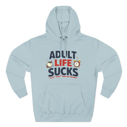 Funny "Adult Life Sucks" Pullover Hoodie