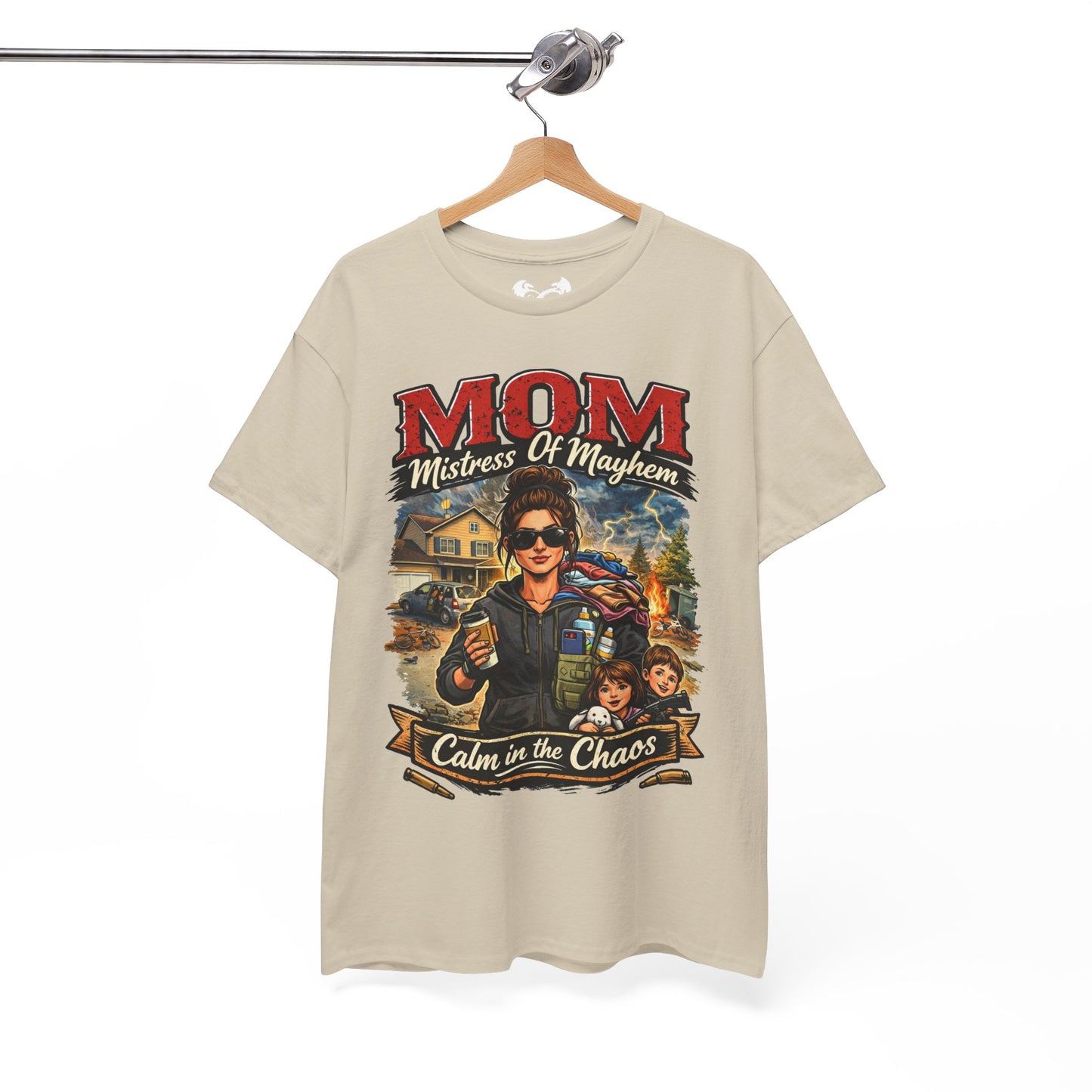 M.O.M. Mistress of Mayhem at Home Comfortable Cotton T-Shirt