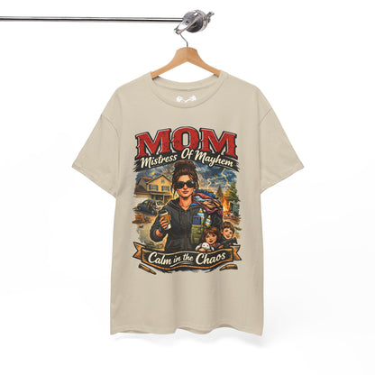 M.O.M. Mistress of Mayhem at Home Comfortable Cotton T-Shirt