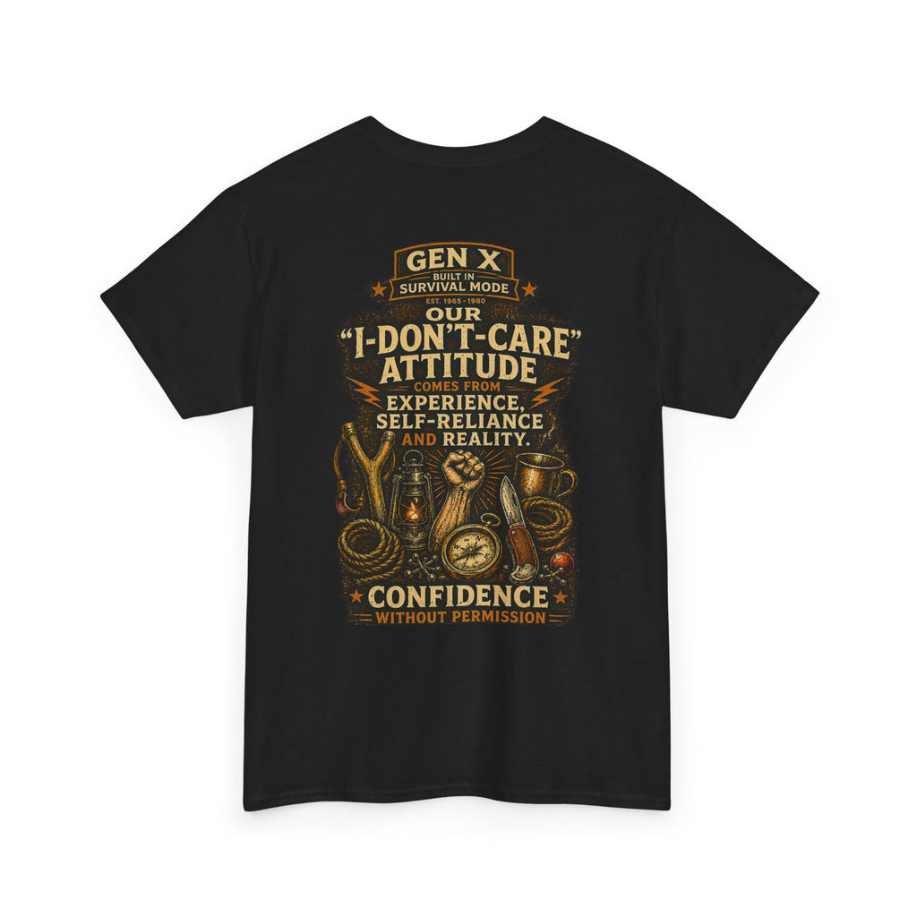 Gen X I Don't Care Attitude Comfortable Cotton T-Shirt
