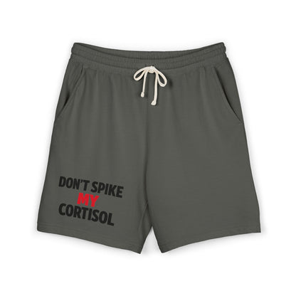 Lightweight "Don’t Spike My Cortisol" Fleece Lounge Shorts