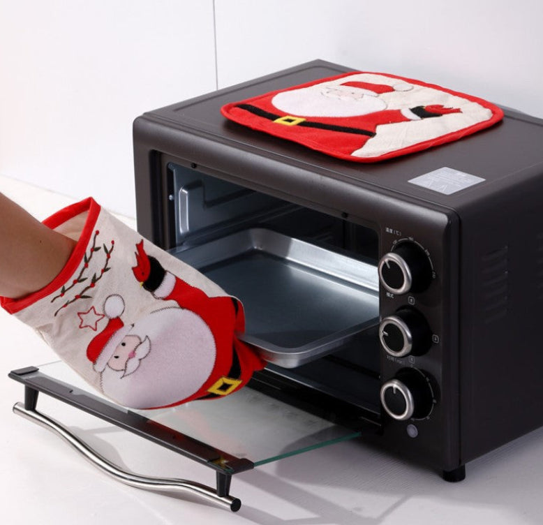 Christmas Insulated Santa Oven Mitts