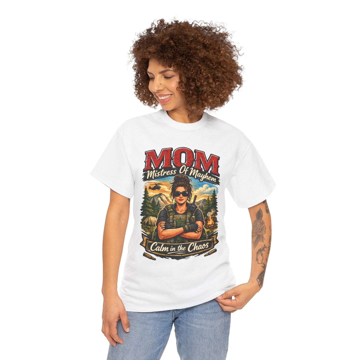 M.O.M. Mistress of Mayhem Outside Comfortable Cotton T-Shirt