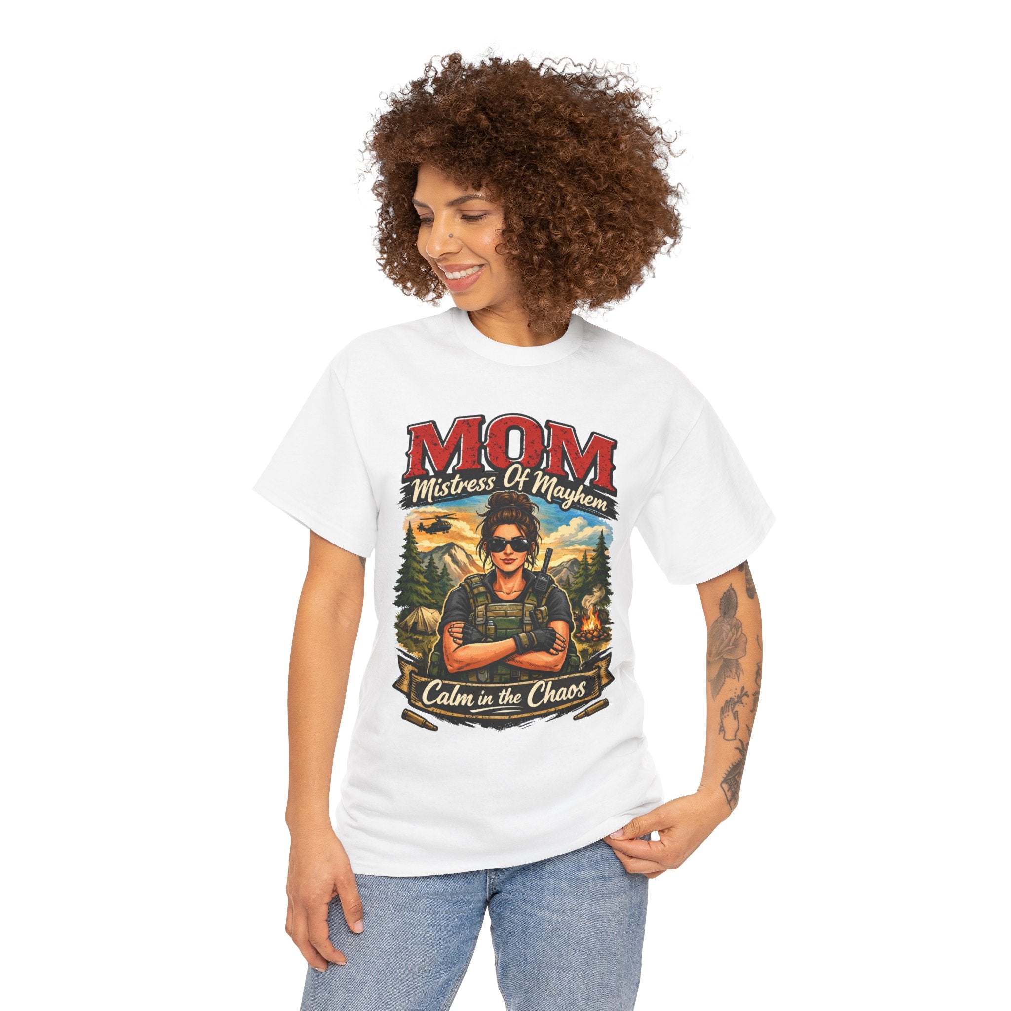 M.O.M. Mistress of Mayhem Outside Comfortable Cotton T-Shirt