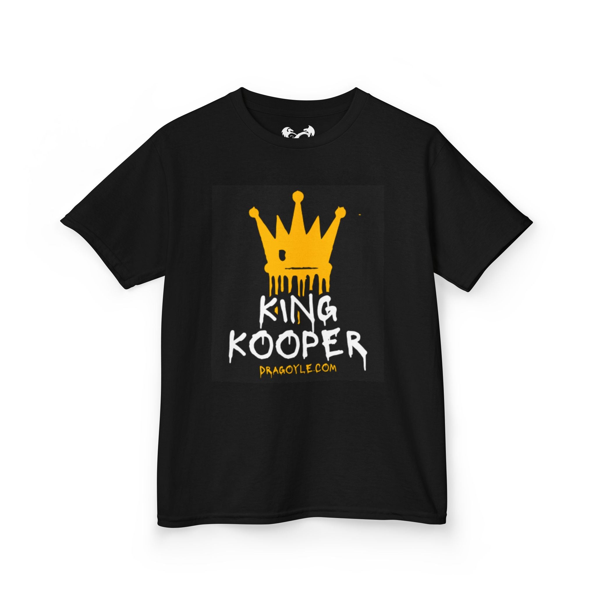 Kids Black Heavy Cotton™ Tee - King Kooper