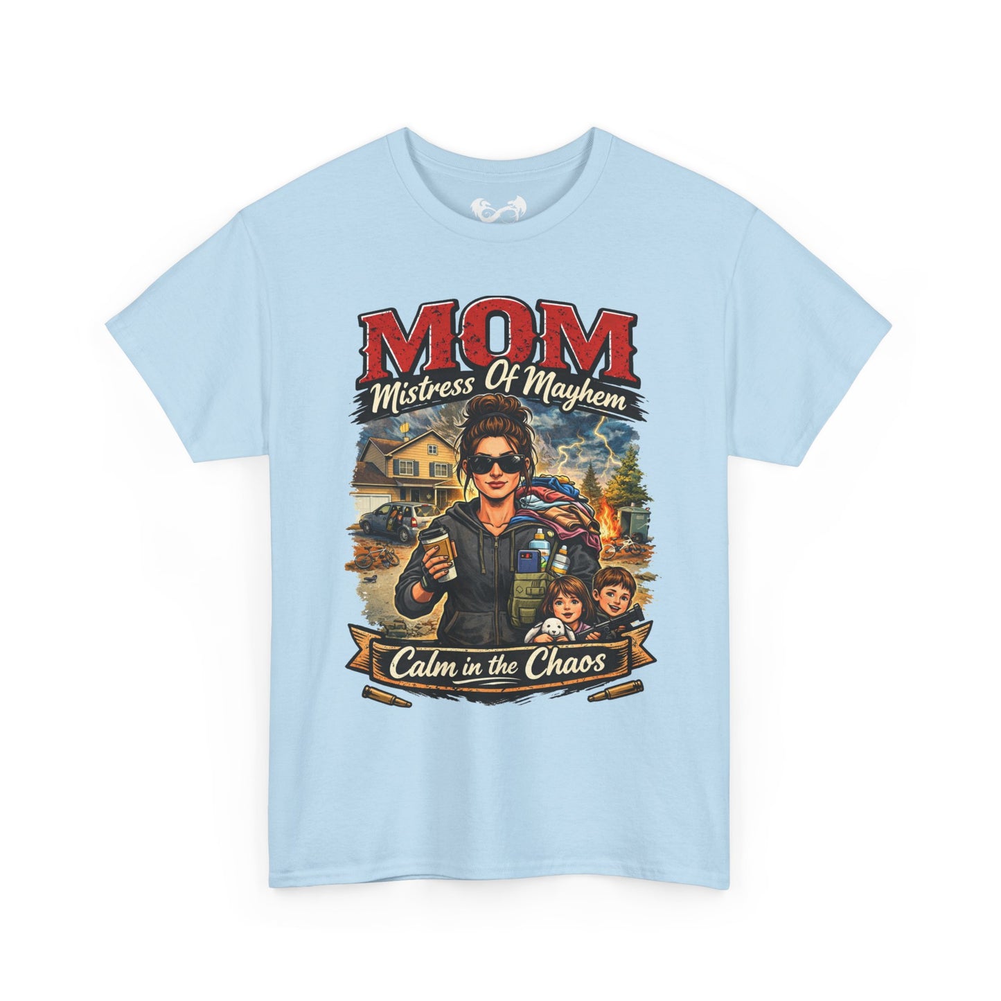 M.O.M. Mistress of Mayhem at Home Comfortable Cotton T-Shirt