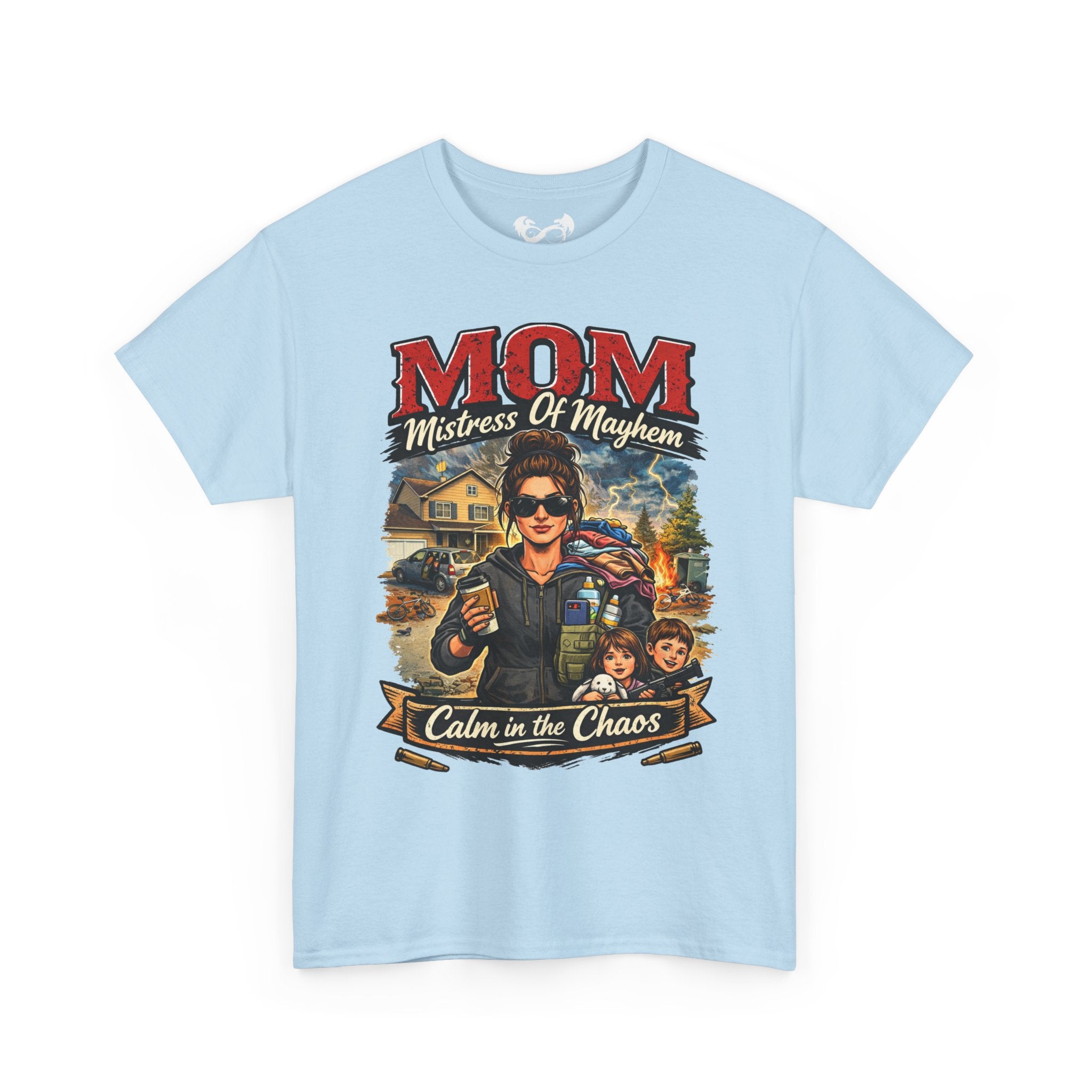 M.O.M. Mistress of Mayhem at Home Comfortable Cotton T-Shirt