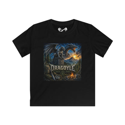 Kids Dragon Gargoyle Tee — "Dragoyle" Fantasy Graphic Shirt