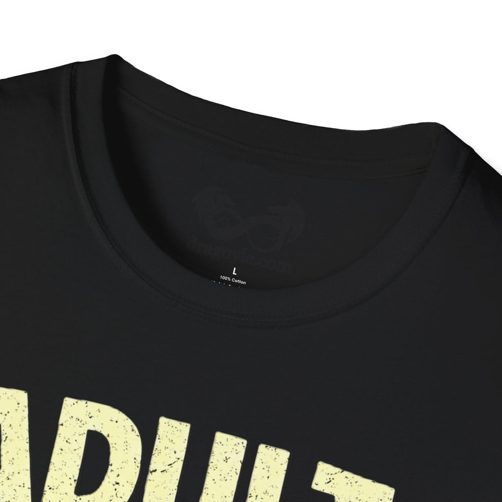 Adult life doesn't have to feel heavy, literally. This lightweight tee combines comfort with attitude, crafted from 100% spun cotton that breathes easy whether you're navigating deadlines or just keeping it real.