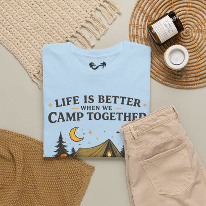 Life Is Better When We Camp Together Ghost Halloween Cotton T-Shirt