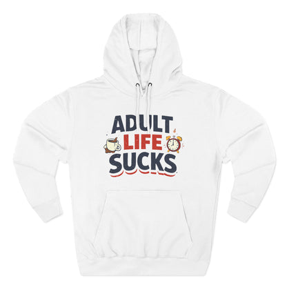 Funny "Adult Life Sucks" Pullover Hoodie