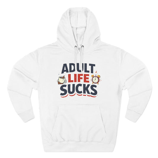 Funny "Adult Life Sucks" Pullover Hoodie