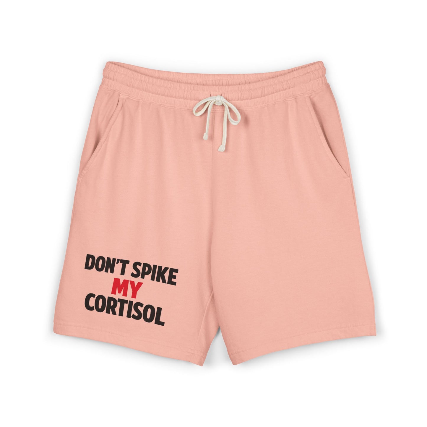 Lightweight "Don’t Spike My Cortisol" Fleece Lounge Shorts