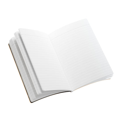 Open book with blank pages on a white background